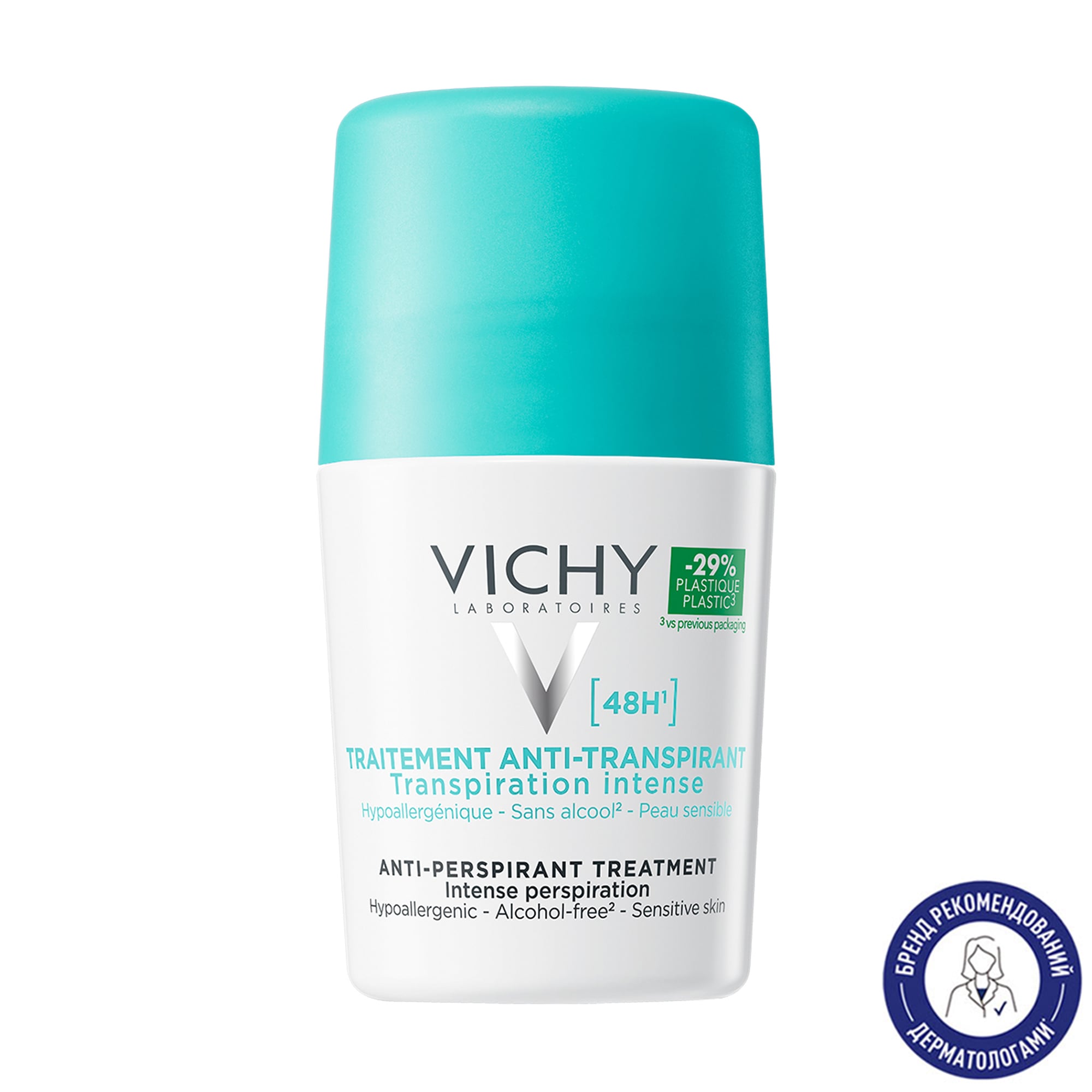 Кульковий дезодорант-антиперспірант Vichy 48 H Anti-Perspirant Treatment, жіночий, 50 мл